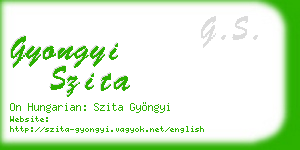 gyongyi szita business card